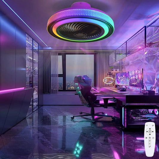 Smart Ceiling Fan with LED Light & Bluetooth Speaker