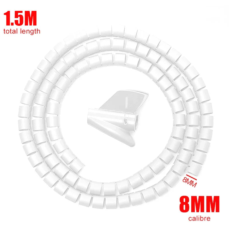 Cable Management Sleeve: Flexible Cord Organizer & Wire Protector (2M/1.5M)