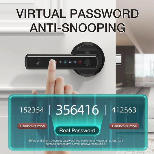 Viladepot Smart Lock Fingerprint Door Lock with App Control, Electronic Touchscreen Keypad, Passcode & Keyless Entry Security System