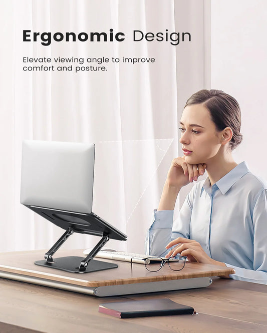 Portable Adjustable Laptop Stand 11–16-inch Foldable Aluminum Notebook & Tablet Holder for Desk