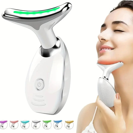 Vibrating Neck & Face Massager USB Rechargeable Portable Electric Facial Skin Care Device Beauty Gift