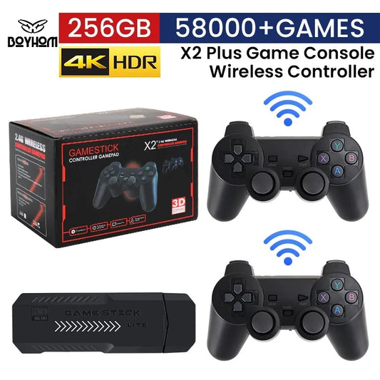Retro Game Console with 58000 Games, Wireless Controller, TV Emulator – Kids & Adult Gaming Gift