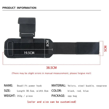 Weight Lifting Hook Grips with Wrist Wraps – Gym & Powerlifting Straps